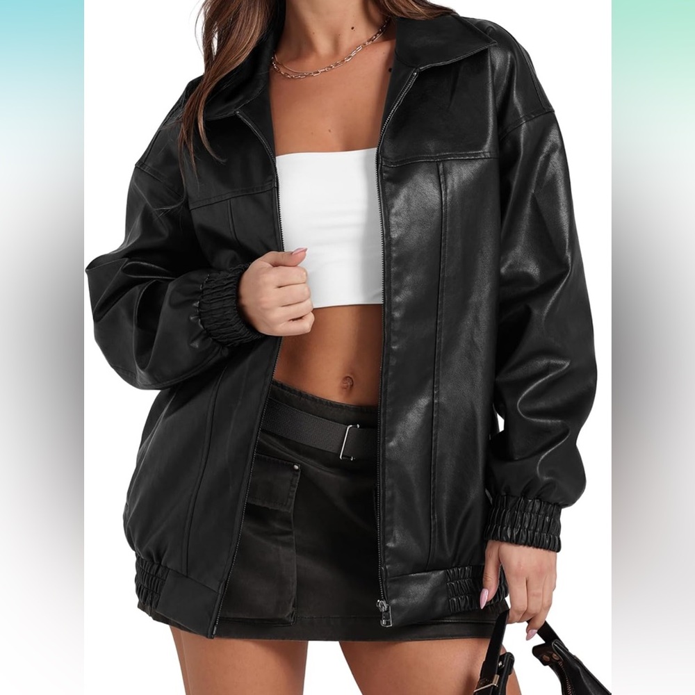 Black Faux Leather Jacket